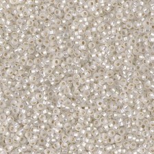 Miyuki rocailles Perlen 15/0 - Matted silver lined crystal 15-1F